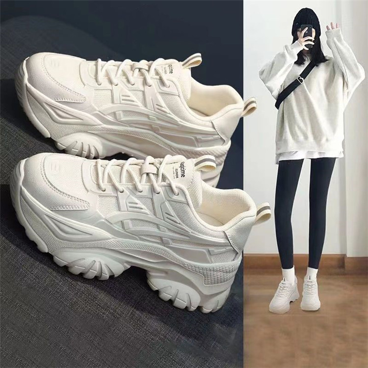 Platform Dad Shoes Women's Autumn 2023 New Versatile Korean Spring and Autumn Sports Women's Shoes Lightweight Shoes Ins Fashion