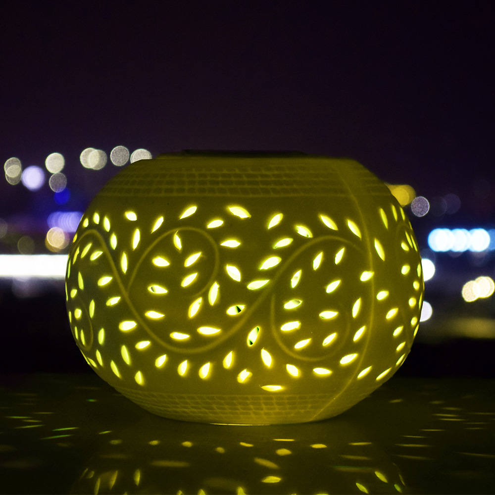 流星雨太阳能草坪灯 陶瓷太阳能草坪灯 中式风格太阳能草坪灯