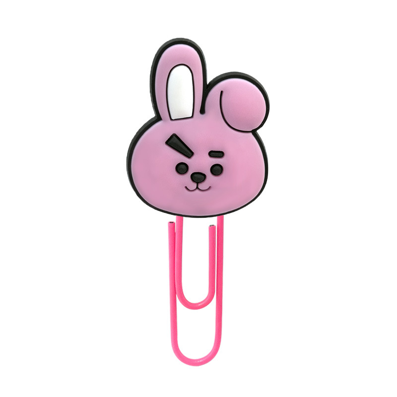 Korean Style Cute PVC Clip Bookmark Cartoon Shaped Color Paper Clip Creative Student Stationery Cross-Border Spot