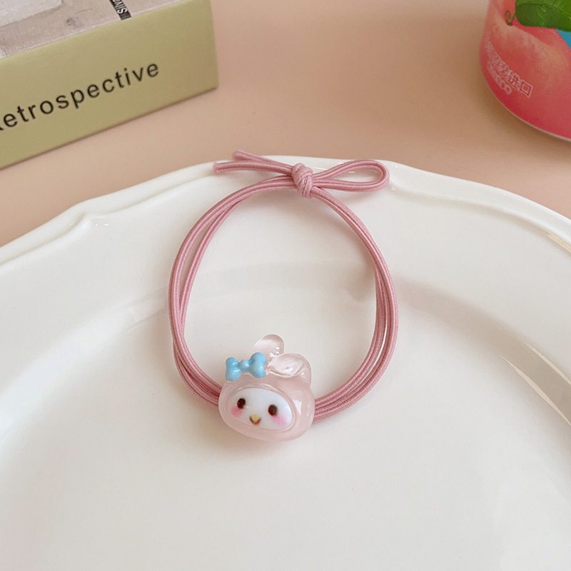 2023 New Trending Cartoon Headband Cute Icy Children's Hair String Melody Does Not Hurt Hair Color Elastic Hair Ring