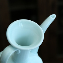4TXN批发宋代点茶执壶茶艺汤瓶青瓷温酒壶复古中式宋代陶瓷手执壶