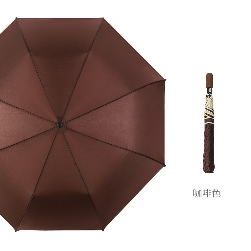 Large Wholesale Umbrella Oversized Two-Fold Golf Umbrella Solid Folding Foreign Trade Umbrella Advertising Logo
