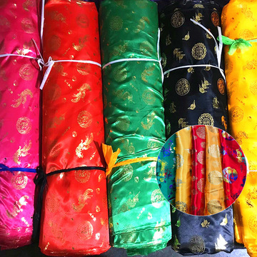 八美缎烫金面料 寿衣寿被 殡葬用品 寒衣 寿服 布料