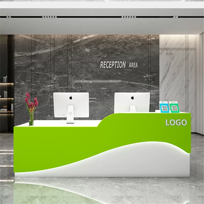 公司办公前台接待台吧台现代收银台美容院服装店小型商用柜台桌子