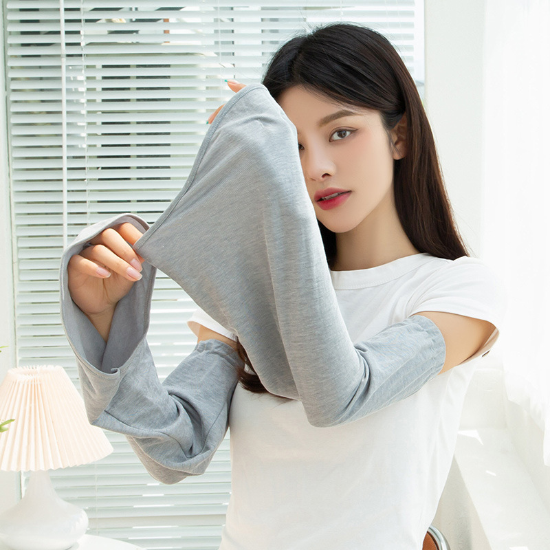 夏季宽松棉麻袖套女大码开车骑行薄款喇叭袖手臂护臂手套袖子