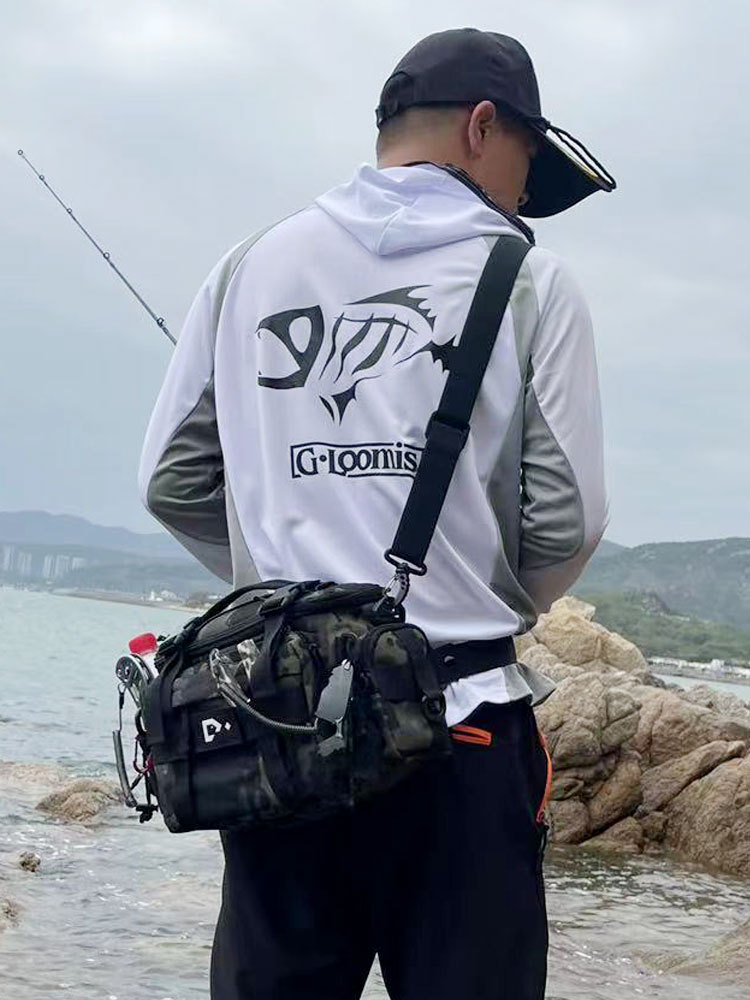 户外钓鱼路亚包多功能大容量竿包海钓收纳挎腰包男背包防水渔具包