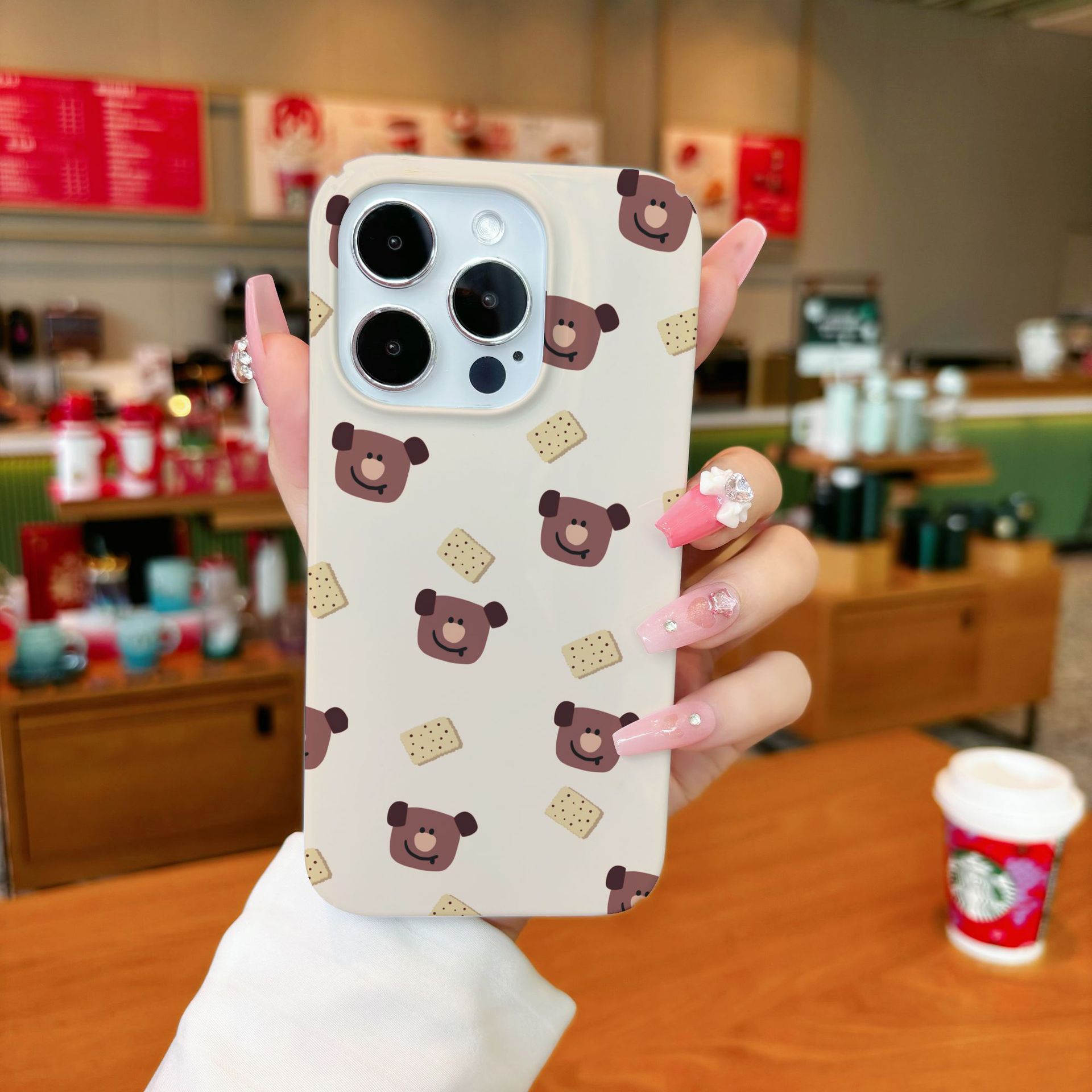 小熊巧克力适用苹果15手机壳iphone14promax菲林12可爱13个性11女