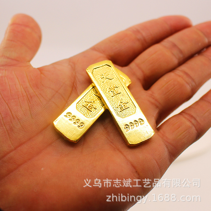 5*0.3cm天堂金条合金小金条家居工艺品小号999金条金属摆件