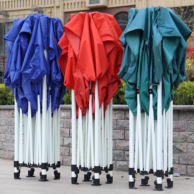 加粗户外广告活动促销地摊伸缩遮阳防疫隔离雨车棚篷四角折叠大伞