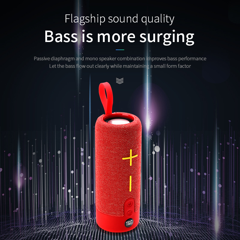 Tg619 Bluetooth Speaker Wireless Speaker Dual Speaker Fabric Portable Subwoofer Outdoor Custom Bluetooth Speaker