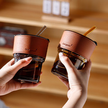 miniso名创优品可口可乐耐热耐高温玻璃杯吸管杯ins风大容量水杯