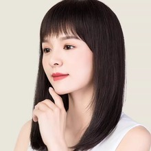 假发女长发中老年妈妈款全头套式真发自然中长直发真人发丝假发套