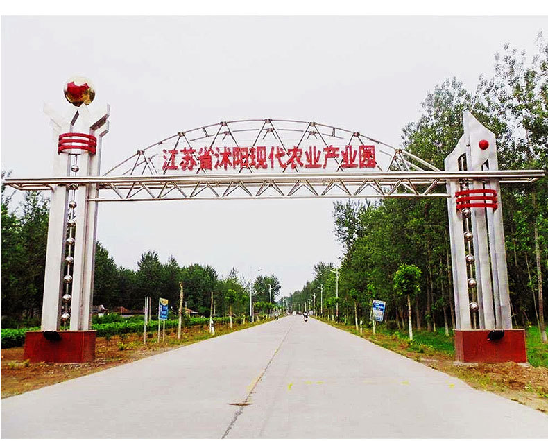 专业设计施工 各种过路不锈钢牌楼 新农村门楼 村口大门牌坊