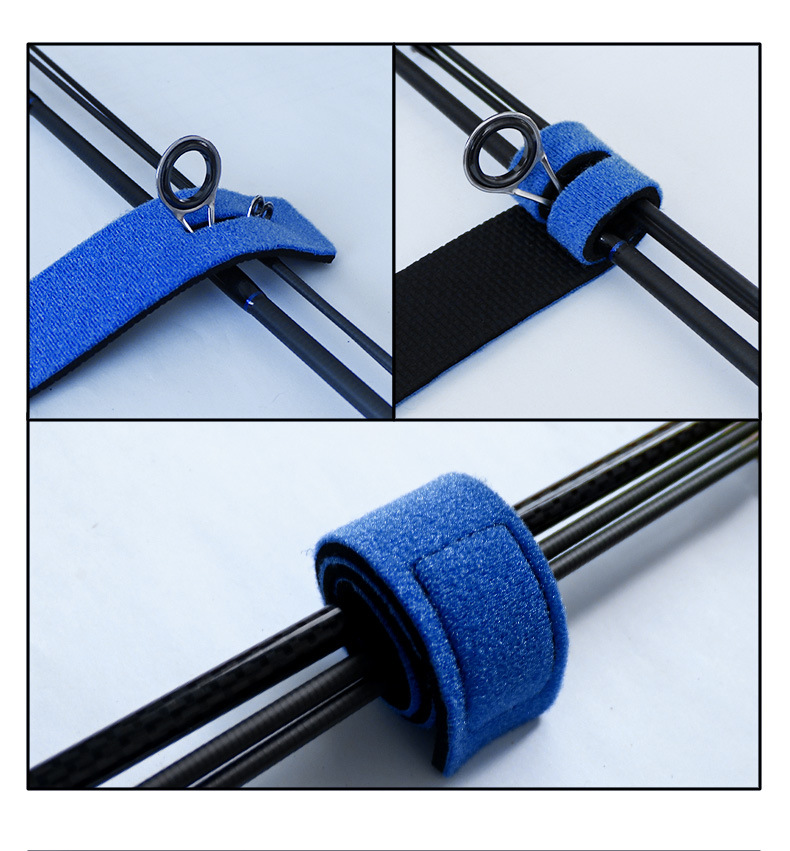 渔具束竿带户外防滑魔贴术路亚竿绑带鱼竿弹力束杆带鱼竿绑带固定