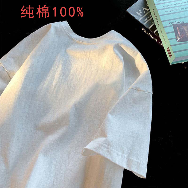 Summer Women's Cotton Short-Sleeved T-shirts Women's 2024 New White Match Simple Style Loose Half-Sleeve Top Ins Fashion Women Clothes