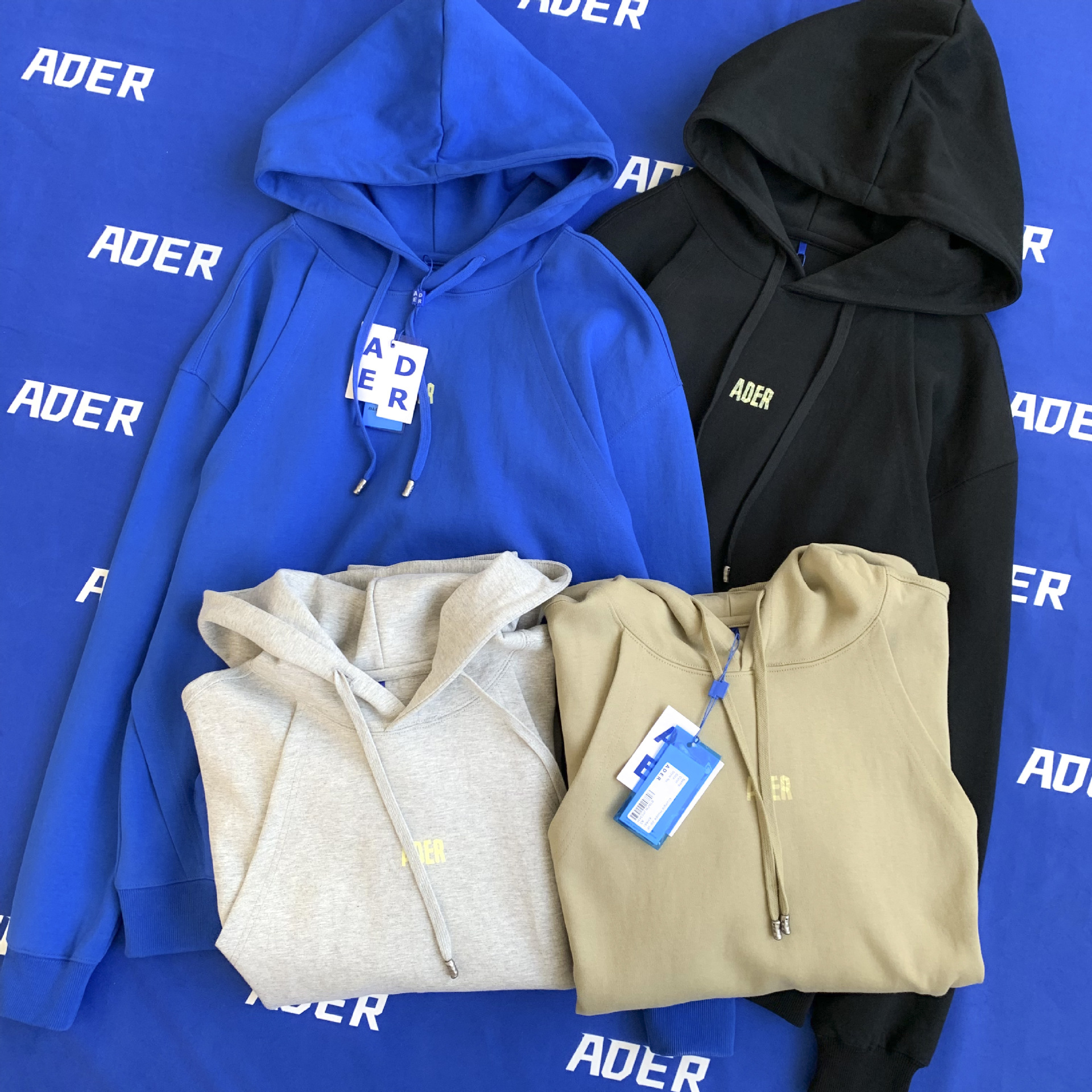 ader韩国潮牌连帽卫衣女男外套2021新款大码宽松胶带缝线潮牌帽衫