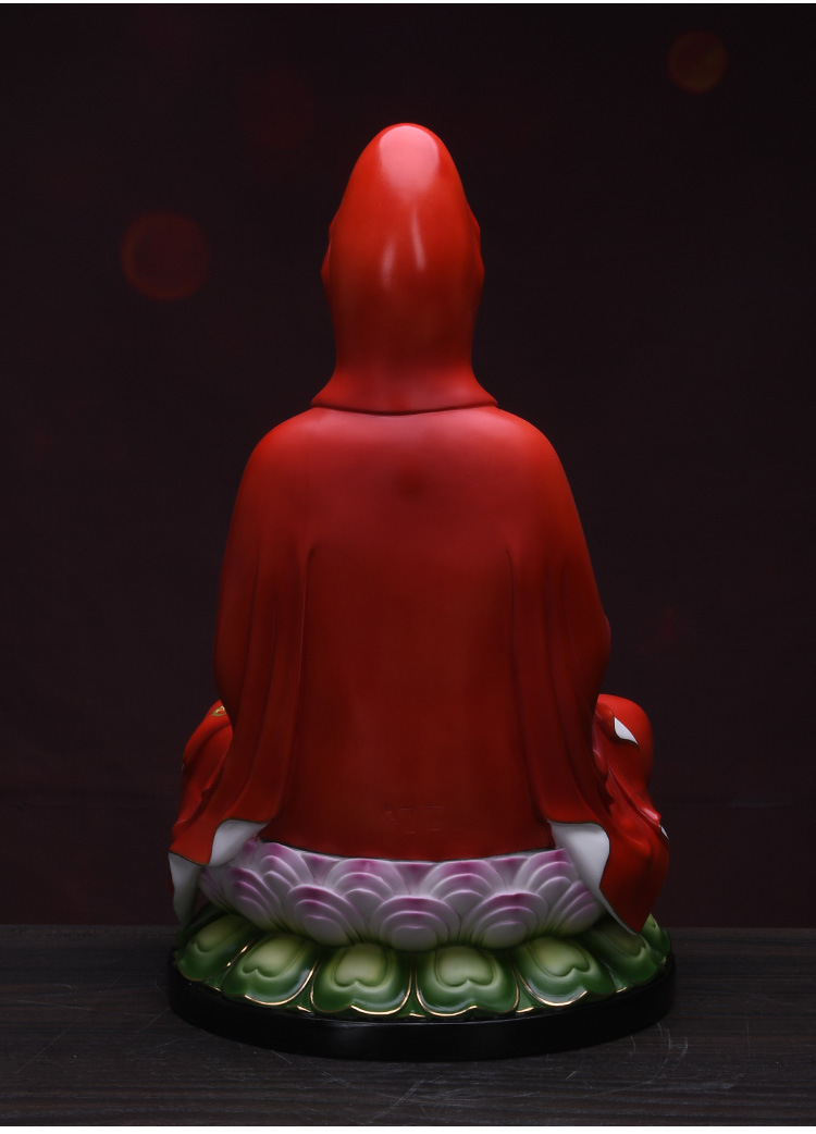 陶瓷南海观音菩萨佛像客厅家用供奉观音菩萨摆件微笑观世音菩萨佛