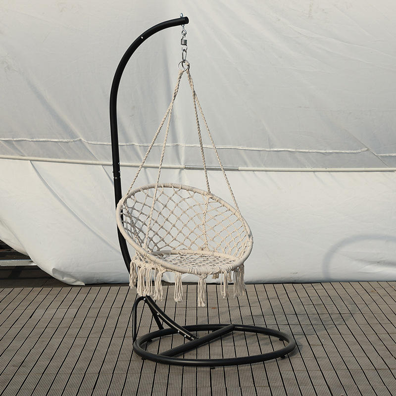 吊篮户外休闲单人吊篮椅庭院阳台秋千吊椅摇椅拆装吊篮支架跨境