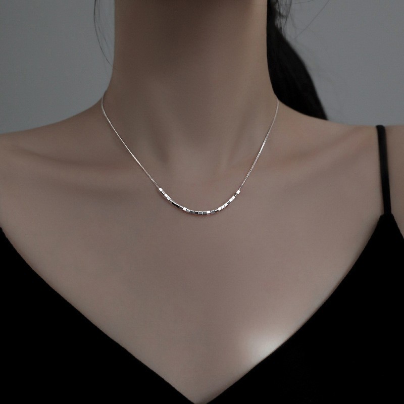 Double-Layer Twin Necklace Ins Cold Style Necklace Simple Sterling Silver Necklace 2021 New Women's Clavicle Chain