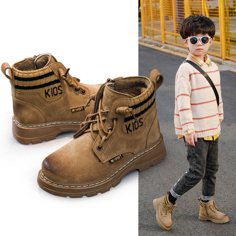 儿童棉鞋男2020秋季新款加绒加厚潮鞋男童韩版中大童大棉冬鞋
