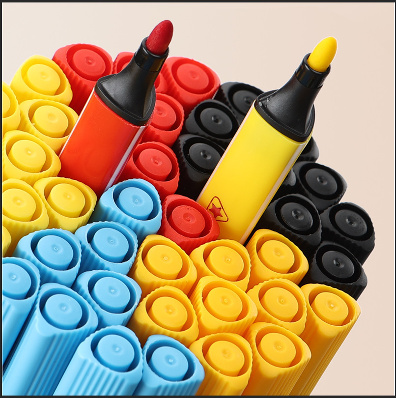 Monochrome Watercolor Pen Red and Black Single Yellow Blue Green Solid Color Pink Children Paintbrush Primary School Students Color Supplement