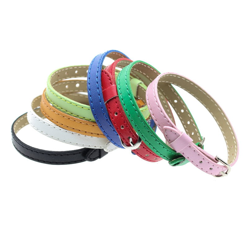 PU Leather Imitation Leather Wrist Strap Wearable 8mm Letter Drip Ornament DIY Personalized Bracelet Strap