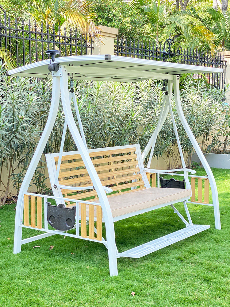 室外秋千户外摇摇椅家用铝合金吊椅庭院藤椅花园椅别墅荡