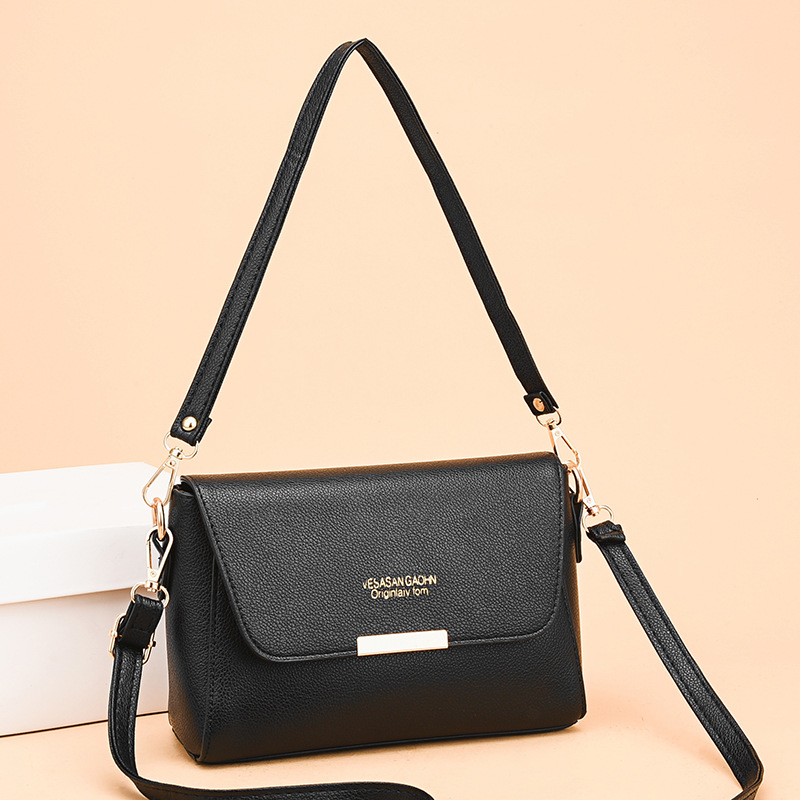 2022 New European and American Large Capacity Soft Leather Cross-Body Bag Middle-Aged and Elderly Mother Bag Casual Bag Women's Bag Shoulder Bag women bag