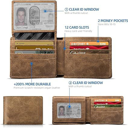 外贸新款真皮钱包RFID防磁短款钱夹卡包高级感敞口轻薄男士零钱包