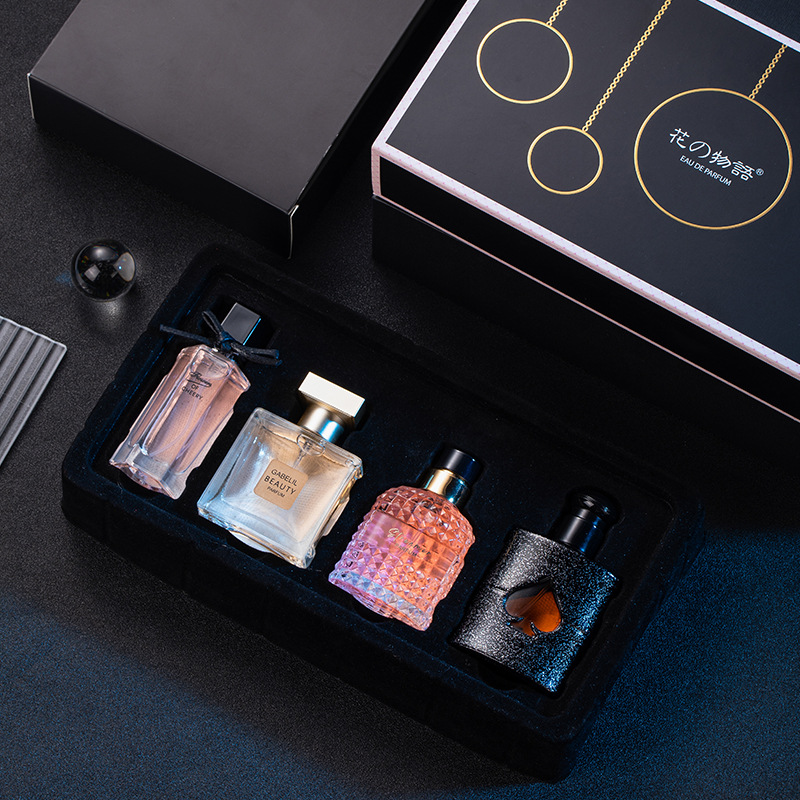 perfume for women suit gift box fresh long-lasting light perfume tiktok live streaming on kwai hot black crow wholesale