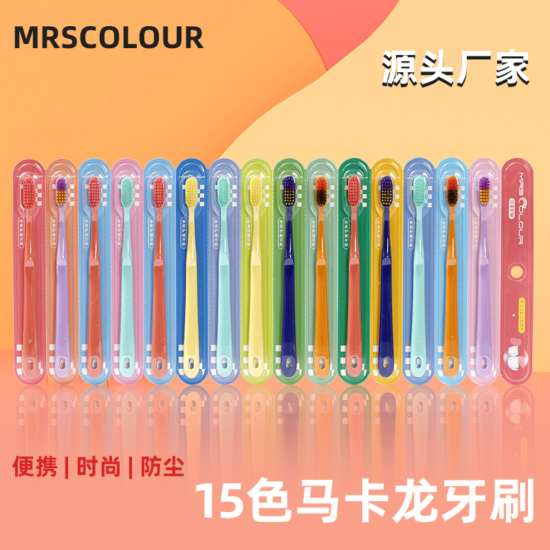 Adult 15 Pcs Individually Packaged Fine Soft Hair Toothbrush Adult Home Use Couple Student Scraping Tongue Cleaning