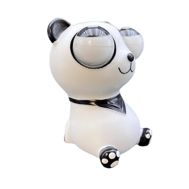 Decompression Toy Glaring Panda Decompression Squeezing Toy Bear Doll Children Vent Funny Trick Artifact in Stock