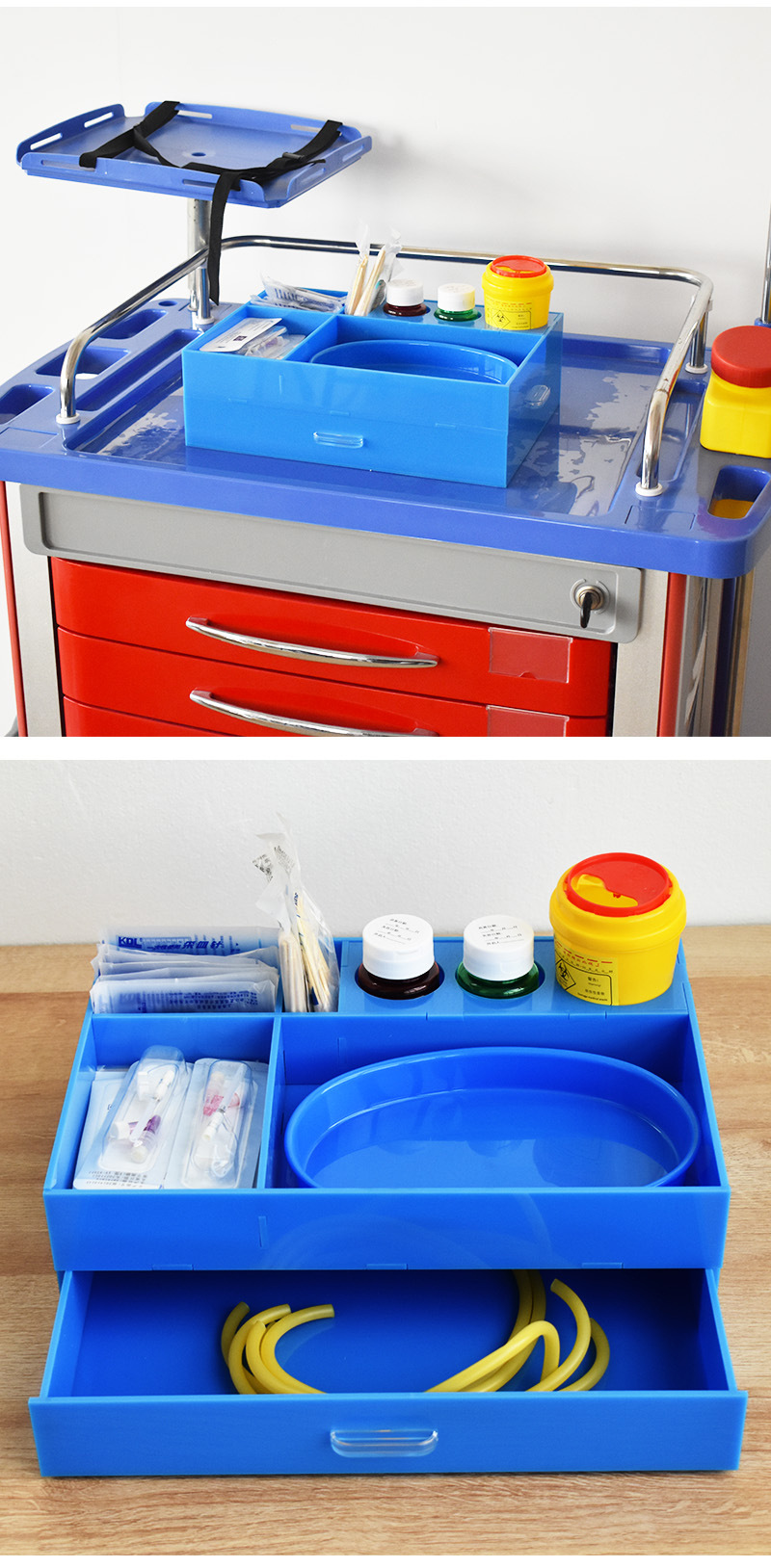 护士站输液贴消毒止血带用品锐器盒摆药盘医院用治疗盘换药盘