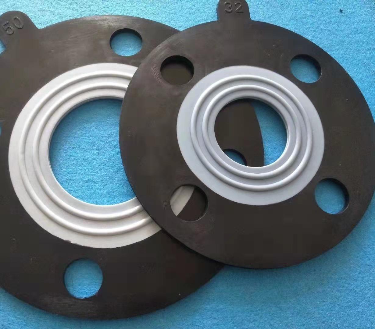 法兰密封垫四氟橡胶复合垫片dn80四氟包橡胶垫整体复合成型衬四氟