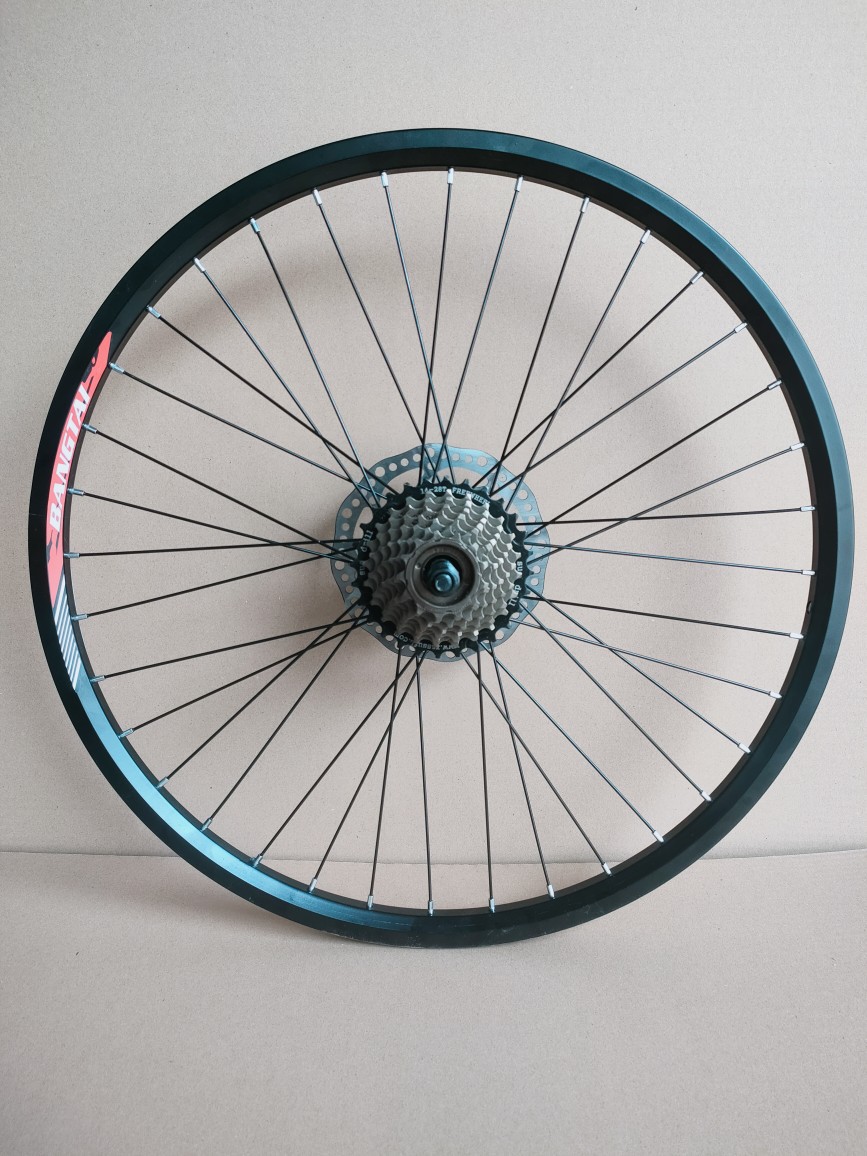 轴承轮组滚珠轮组自行车24/26寸山地车碟刹车轮通用轮组前后轮毂