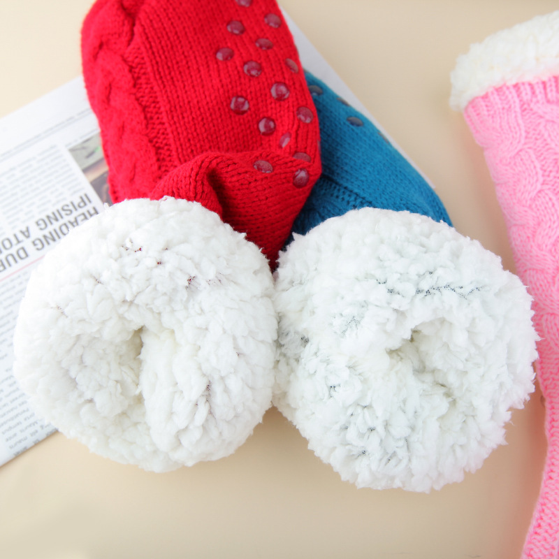 Winter Fleece-Lined Thickened Home Room Socks Adult Socks Dispensing Cold-Proof Non-Slip Snow Socks Lazy Warm-Keeping Socks