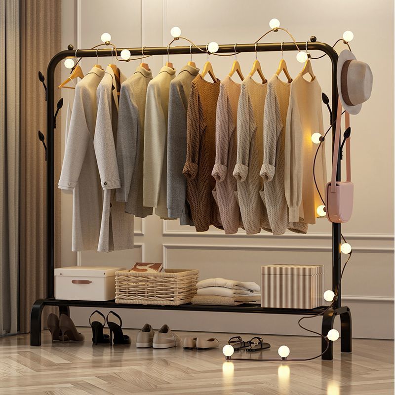 跨境外贸专供 单杠落地晾衣架 多功能衣帽架卧室挂衣架 一架多用