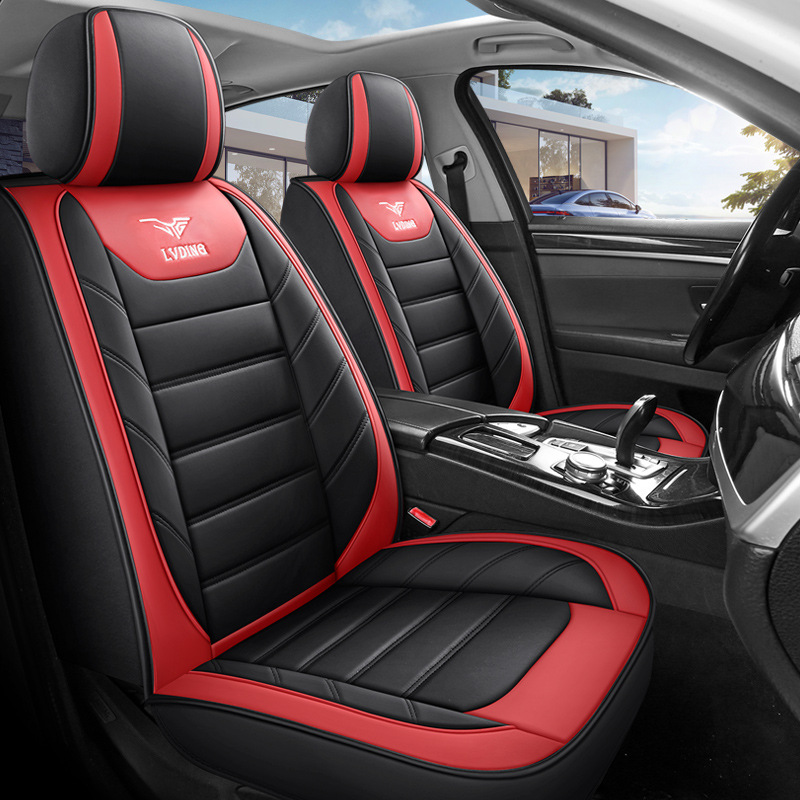 外贸跨境皮冰丝全包汽车坐垫座套通用夏季厂家直供批发一件代跨境