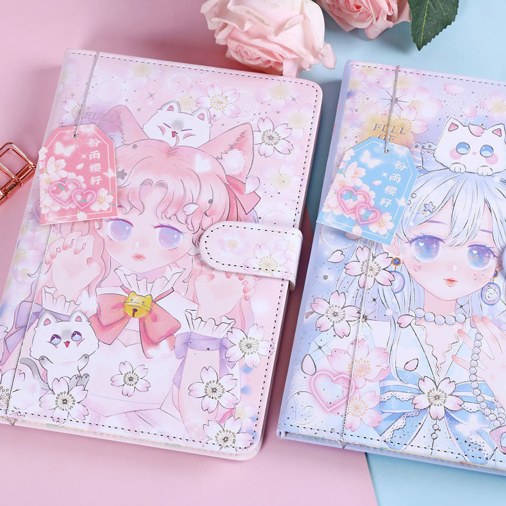 新款磁扣本手账本可爱少女心笔记本本子ins高颜值仙女手帐本日记