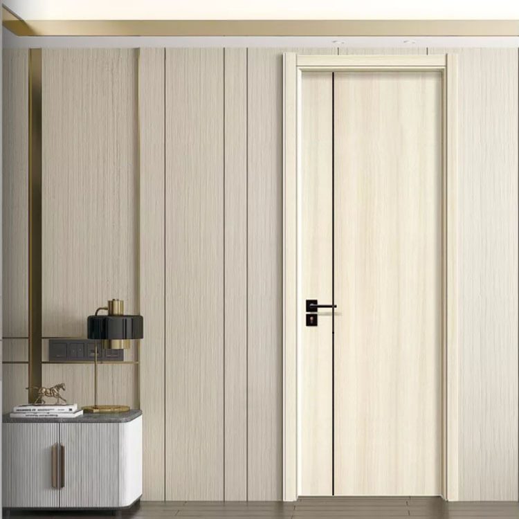 无漆套装生态板多层夹板平开隔音室内门整套水晶漆美缝静音门窗套