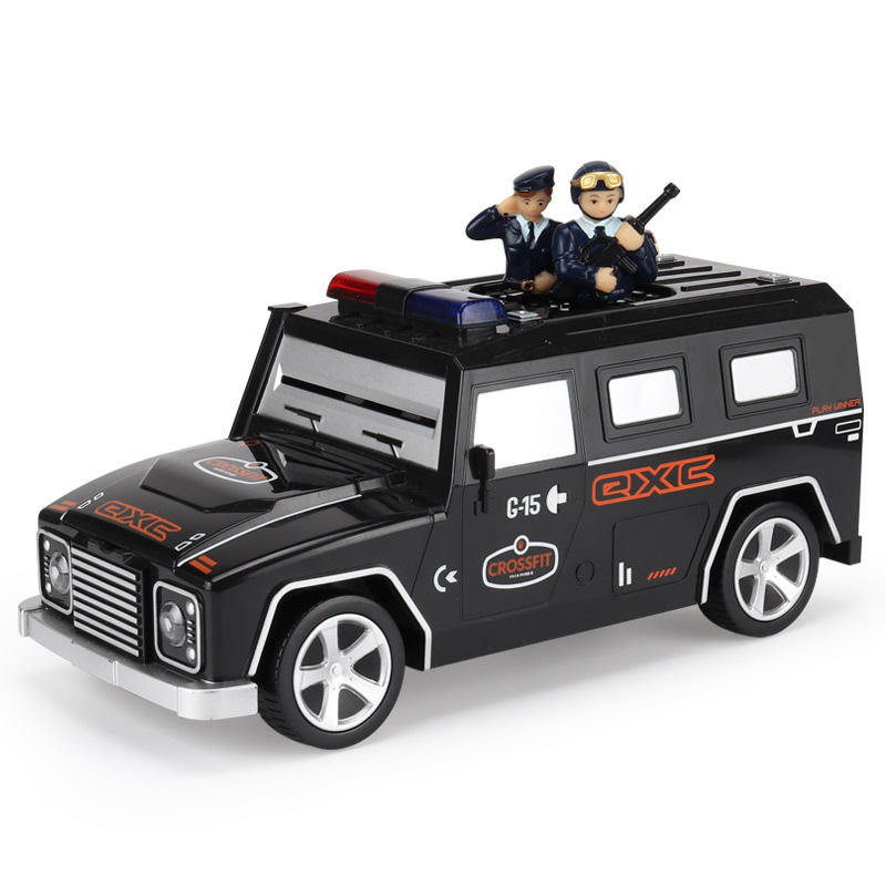 新款运钞车自动卷钱指纹密码存钱罐 儿童玩具创意抖音跨境储蓄罐