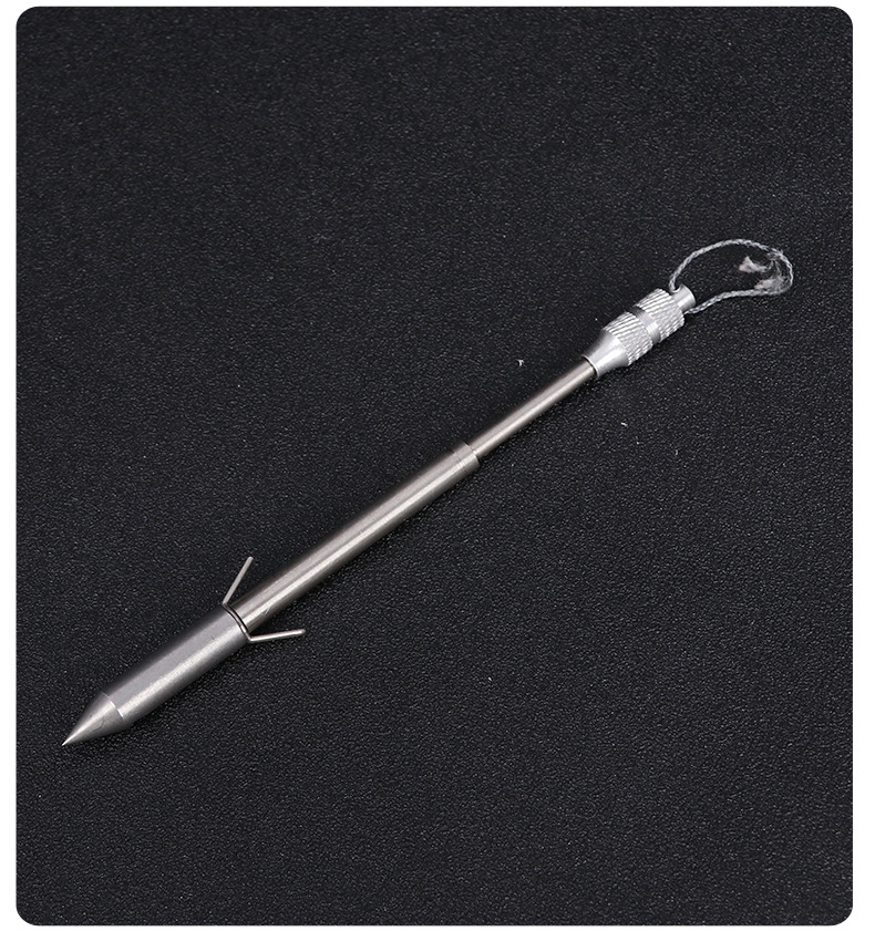 深水噩梦鱼镖440c圆头三棱加硬双倒刺柳叶弹弓射鱼器破甲镖子弹镖