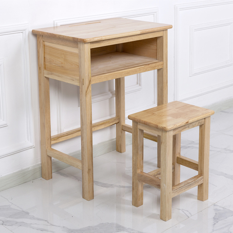 实木中小学生课桌椅厂家直销木质学习桌培训班书桌儿童家用写字桌