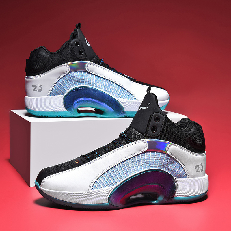 夏季新款aj34巴黎限定白镭射冰蓝35郭艾伦藤原浩紫禁之巅男篮球鞋