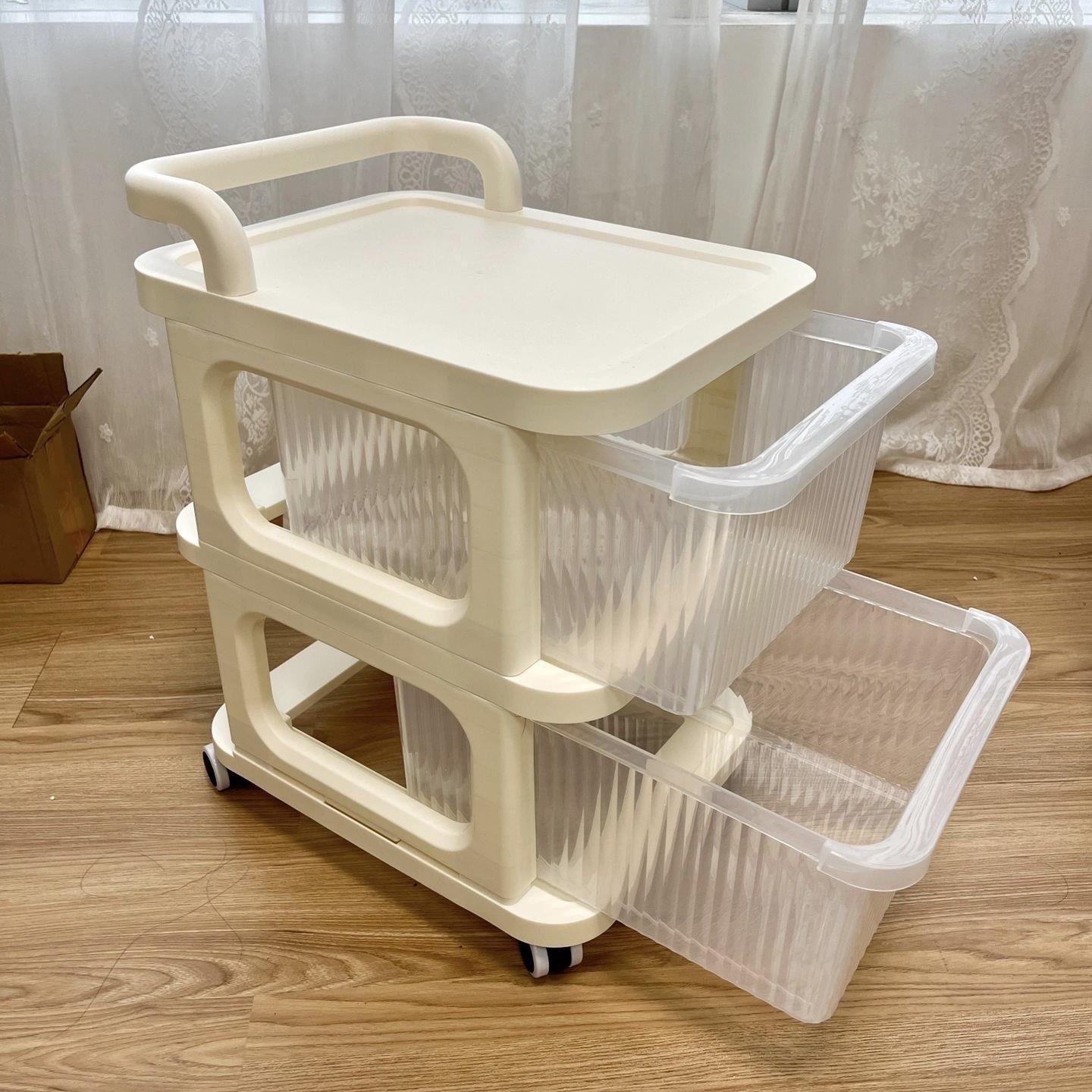 收纳柜零食小推车网红置物架多层抽屉式零食柜可移动收纳架子批发