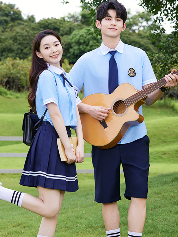 初中高中学生校服套装夏季六年级毕业照班服大合唱演出服水手jk服