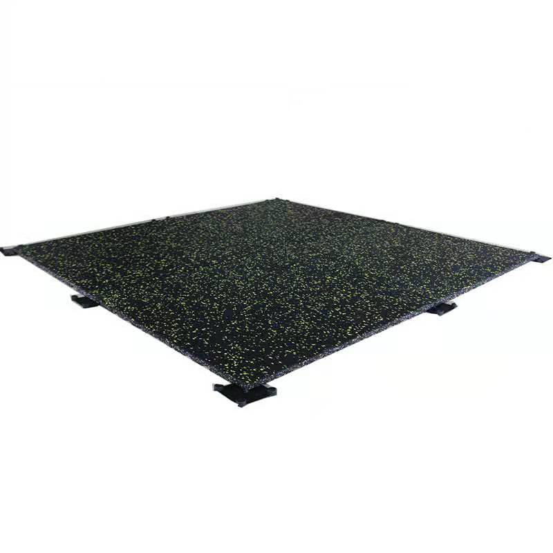 健身房减震橡胶地垫家用隔音运动卡扣地垫力量区缓冲防震地胶厂家