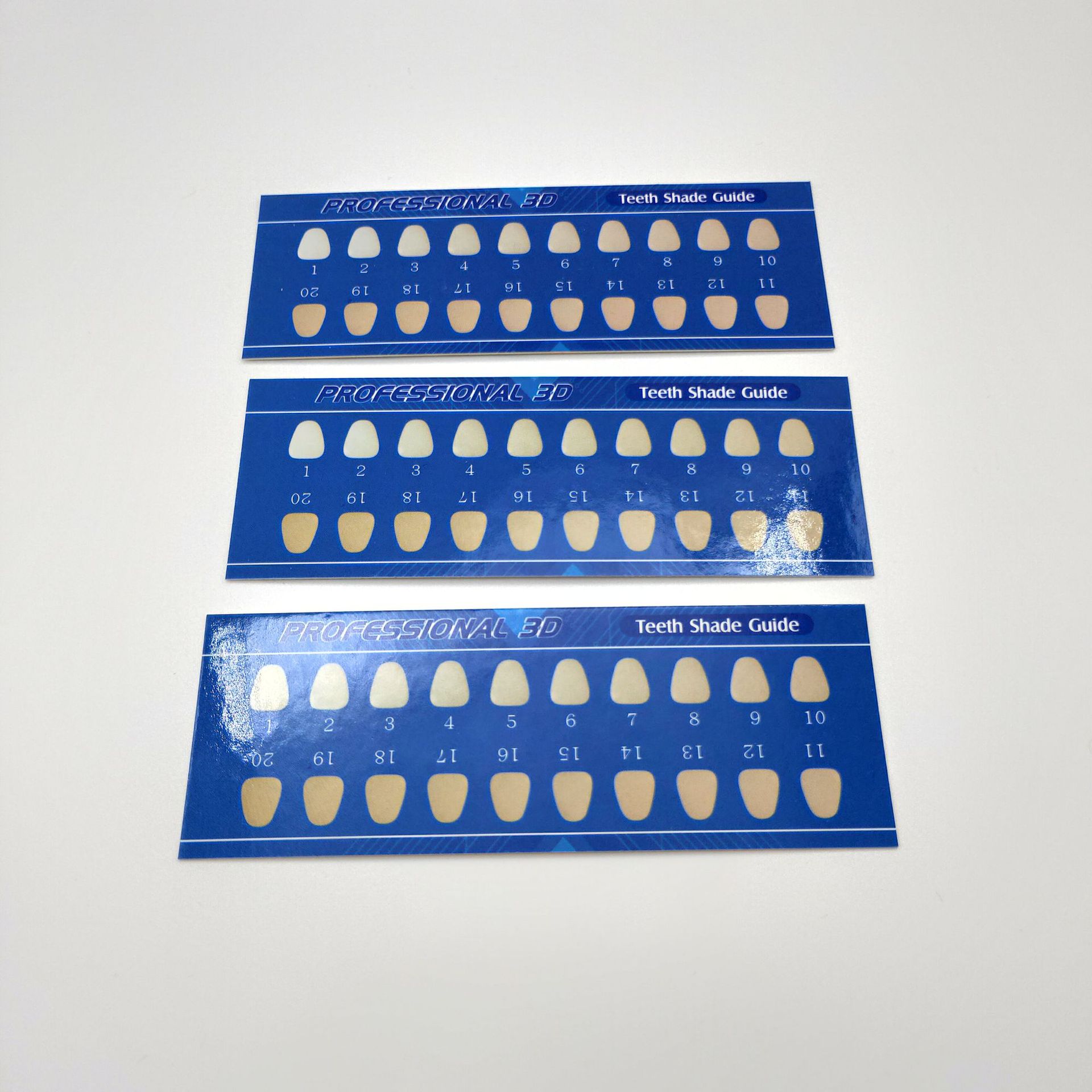牙齿美白比色纸牙齿比色卡牙齿比色板牙齿美白配件