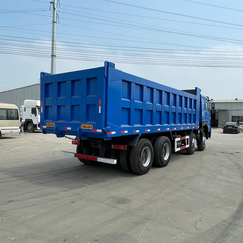 外贸出口豪沃前四后八自卸车 矿用双桥工程车 375马力垃圾后翻车