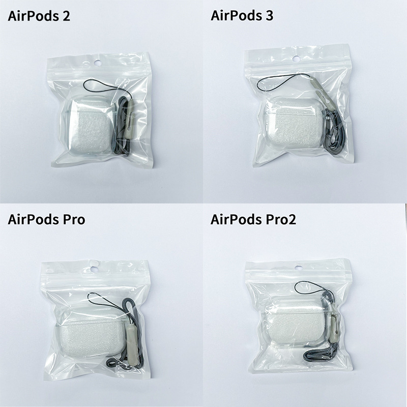 Applicable to Airpods Series Apple Headset Protective Case Pc Transparent Pro2 Generation Bluetooth Headset Protective Case Wholesale